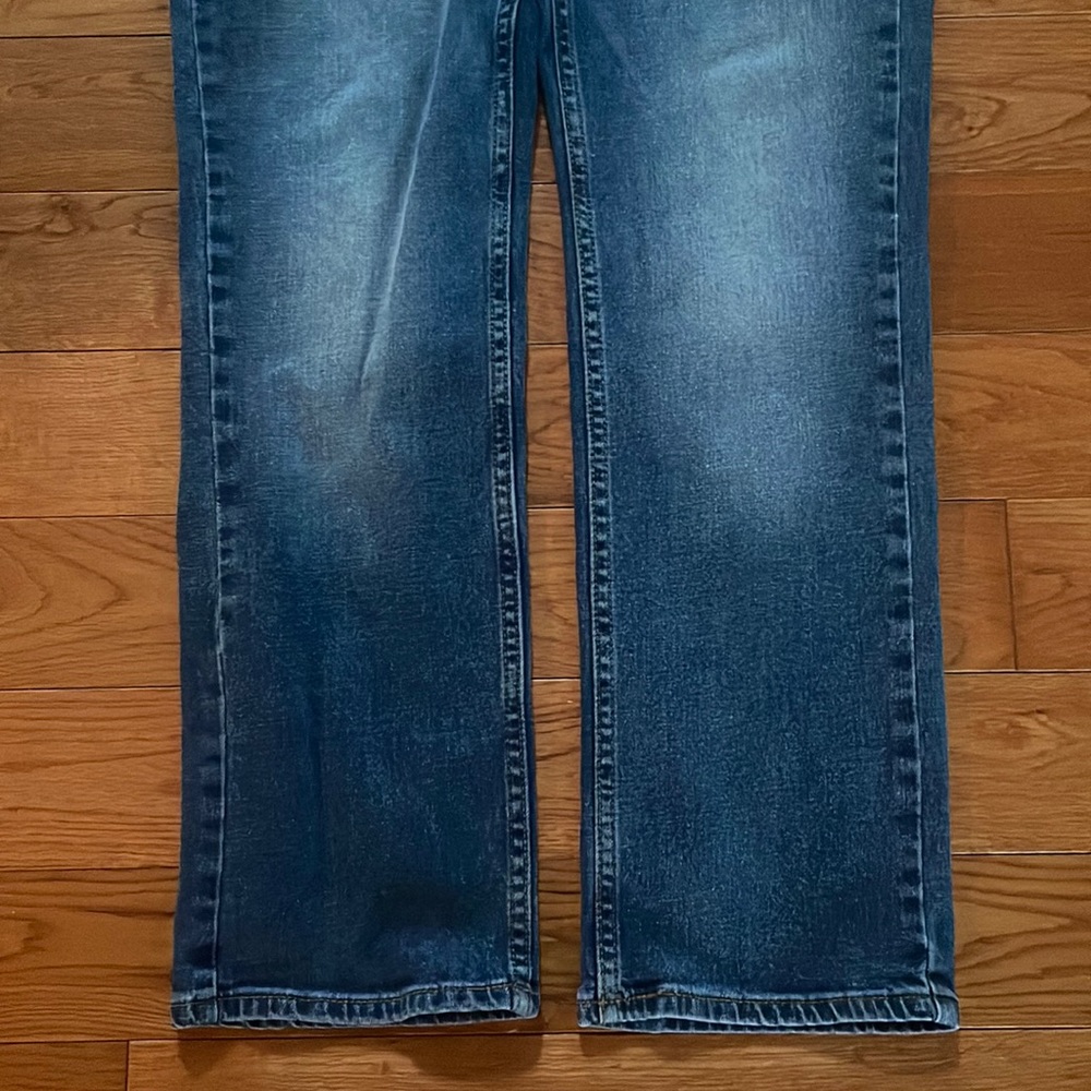 Old Navy Straight Built In Flex Denim Blue Jeans Size 29x30 - Picture 4 of 9